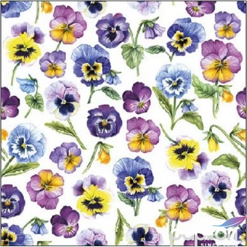 Szalvéta Ambiante Pansy all Over papírszalvéta 25x25cm,15db-os