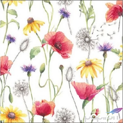 Szalvéta Ambiante Poppy Meadow papírszalvéta 25x25cm,15db-os