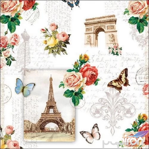Szalvéta Ambiante Paris Monuments papírszalvéta 33x33cm,20db-os