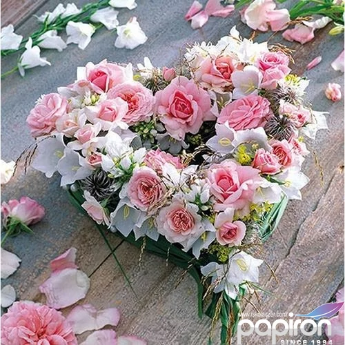 Szalvéta Ambiante Heart Of Roses papírszalvéta 33x33cm,20db-os