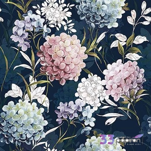 Szalvéta Ambiante virágos Horana Dark Blue papírszalvéta 33x33cm,20db-os