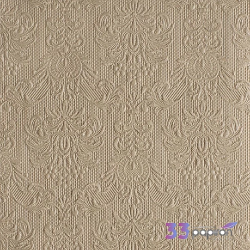 Szalvéta Ambiente Elegance taupe dombornyomott 40x40cm,15db-os