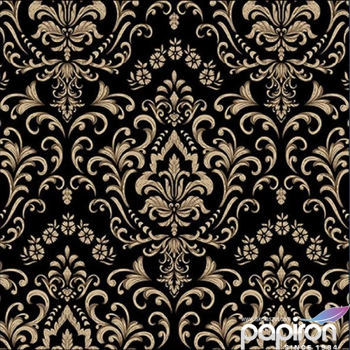 Szalvéta Ambiante Baroque ornament black papír papírszalvéta 33x33cm,20db-os