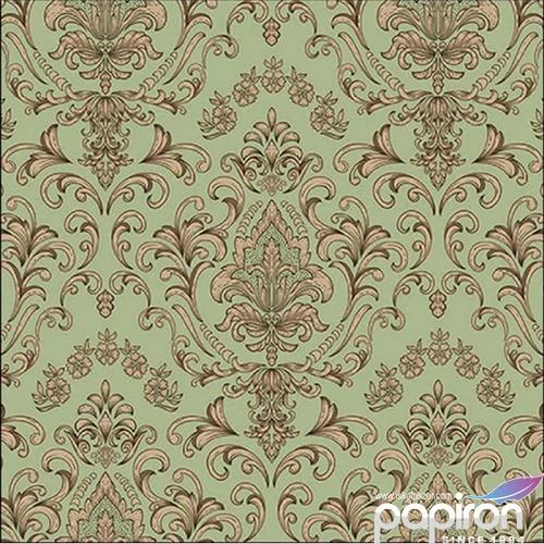Szalvéta Ambiante Baroque ornament green papír papírszalvéta 33x33cm,20db-os