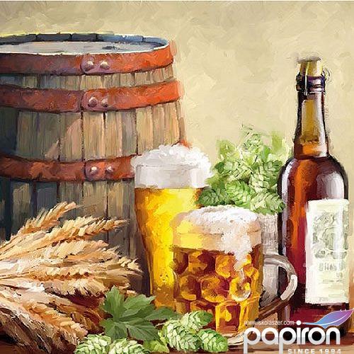 Szalvéta Ambiante Beer And Hops papír papírszalvéta 33x33cm,20db-os