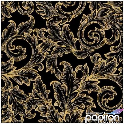 Szalvéta Ambiante Baroque Godl /Black papír papírszalvéta 33x33cm,20db-os