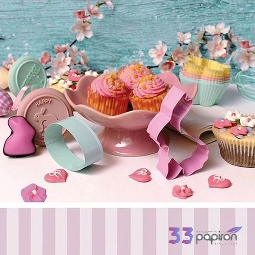 Szalvéta Ambiante húsvéti Easter Bakery lila papírszalvéta 33x33cm,20db-os