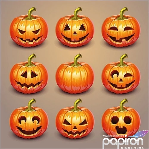 Szalvéta Ambiante Halloween Pumpkins papír papírszalvéta 33x33cm,20db-os