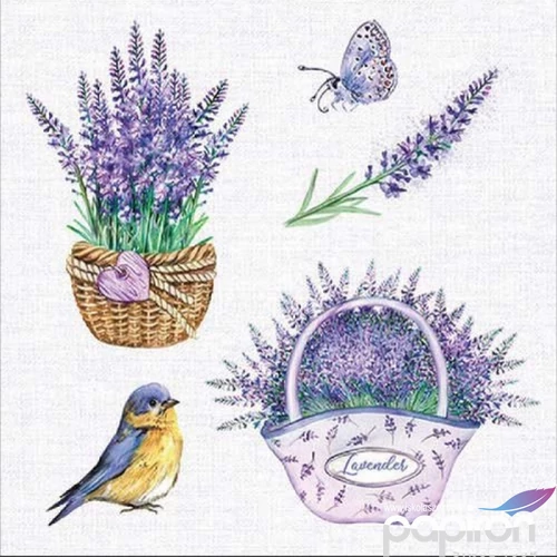 Szalvéta Ambiante Lavender baskets papírszalvéta 33x33cm,20db-os