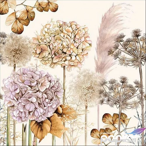 Szalvéta Ambiante Dried flowers papír papírszalvéta 33x33cm,20db-os