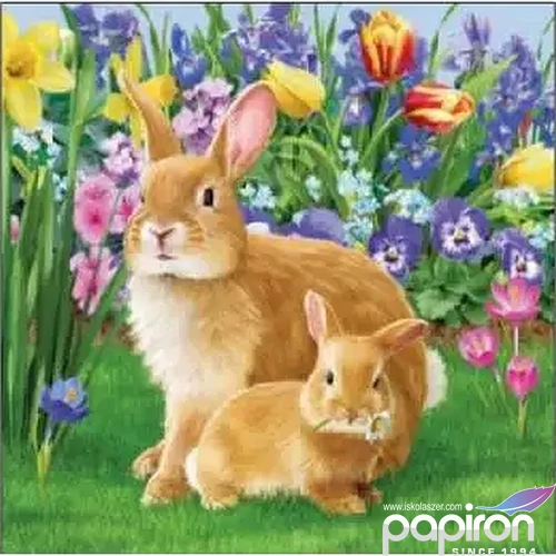 Szalvéta Ambiante Mother Bunny papírszalvéta 25x25cm,15db-os