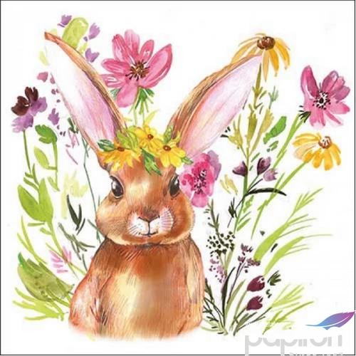 Szalvéta Ambiante Girl bunny papírszalvéta 33x33cm,20db-os