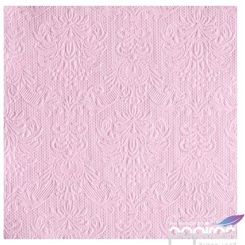 Szalvéta Ambiente Elegance rose dombornyomott 40x40cm,15db-os