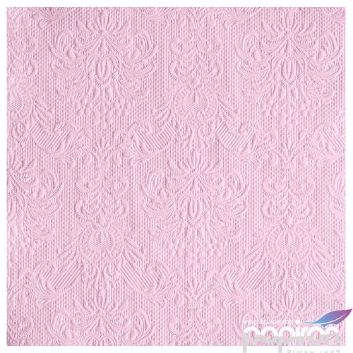 Szalvéta Ambiente Elegance pearl pink dombornyomott 40x40cm,15db-os