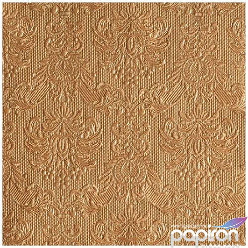 Szalvéta Ambiente Elegance bronze dombornyomott 40x40cm,15db-os