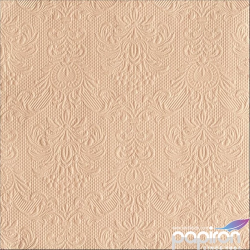 Szalvéta Ambiente Elegance beige dombornyomott papírszalvéta 33x33cm,15db-os
