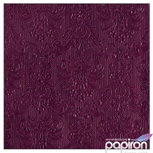 Szalvéta Ambiente Elegance Elegance berry dombornyomott papírszalvéta 25x25cm,15db-os