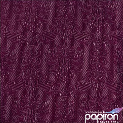 Szalvéta Ambiente Elegance Berry dombornyomott 40x40cm,15db-os