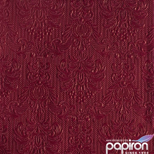 Szalvéta Ambiente Elegance Elegance Bordeaux dombornyomott 33x33cm 3rétegű 15db/csom