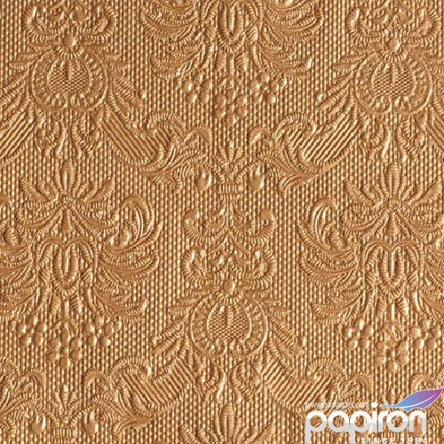Szalvéta Ambiente Elegance Elegance bronz dombornyomott papírszalvéta 25x25cm,15db-os