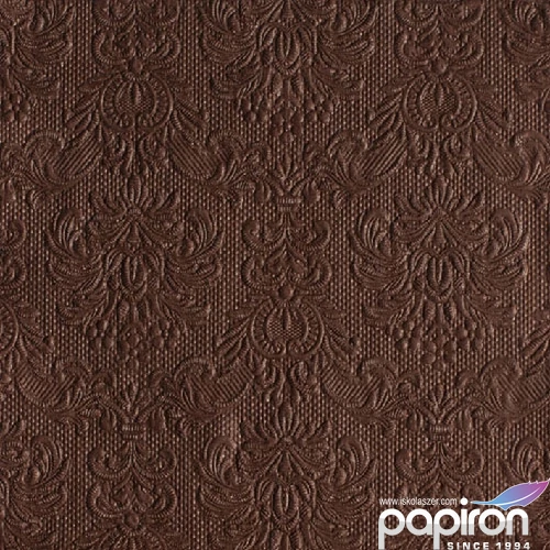 Szalvéta Ambiente Elegance brown dombornyomott 40x40cm,15db-os