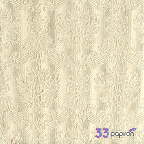 Szalvéta Ambiente Elegance cream dombornyomott 40x40cm,15db-os