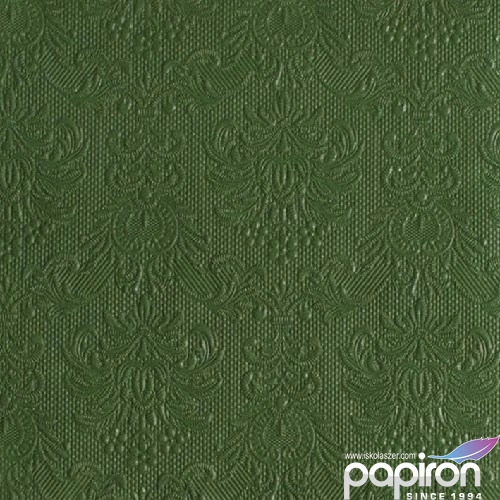 Szalvéta Ambiente Elegance dark green dombornyomott 40x40cm,15db-os