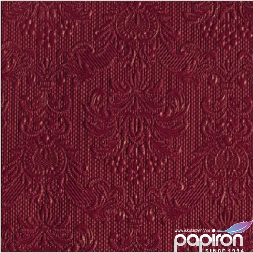 Szalvéta Ambiente Elegance Elegance ruby red dombornyomott papírszalvéta 25x25cm,15db-os
