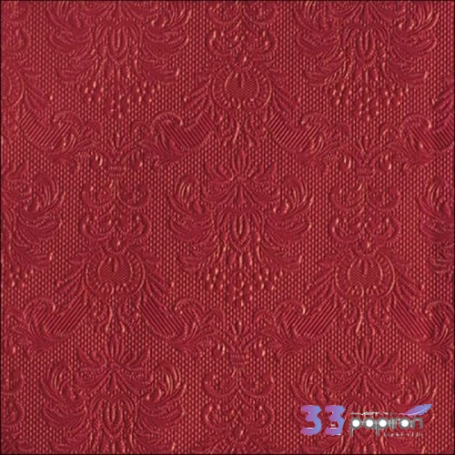 Szalvéta Ambiente Elegance dark red dombornyomott 40x40cm,15db-os