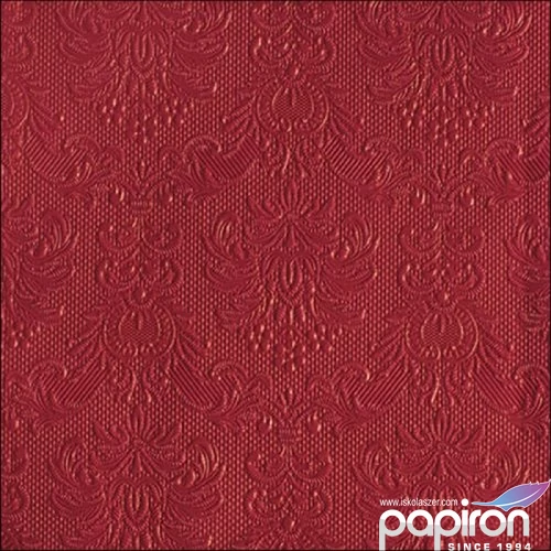 Szalvéta Ambiente Elegance dark red dombornyomott 40x40cm,15db-os