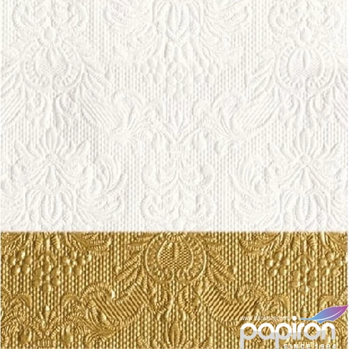 Szalvéta Ambiente Elegance Elegance Dip Godl dombornyomott papírszalvéta 25x25cm,15db-os