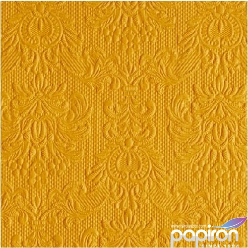 Szalvéta Ambiente Elegance Elegance ocher dombornyomott papírszalvéta 25x25cm,15db-os