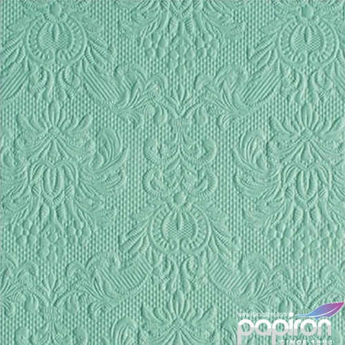 Szalvéta Ambiente Elegance Elegance pale aqua dombornyomott papírszalvéta 25x25cm,15db-os