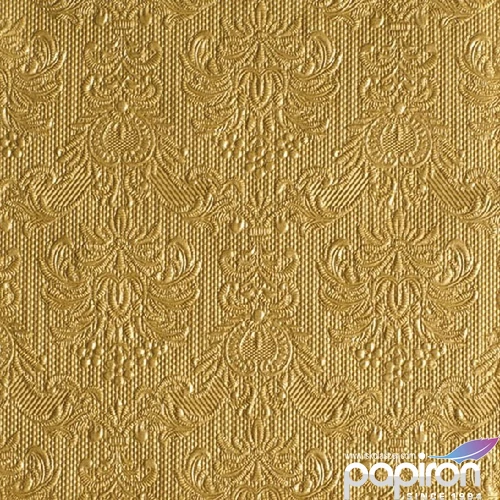 Szalvéta Ambiente Elegance Gold ag dombornyomott 33x33cm 3rétegű 15db/csom