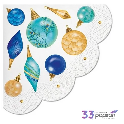 Szalvéta karácsony Peacock Collection papírszalvéta 33x33cm,20db-os