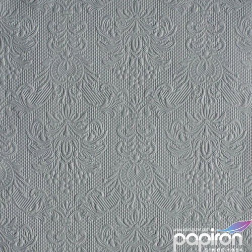 Szalvéta Ambiente Elegance Grey dombornyomott 33x33cm 3rétegű 15db/csom