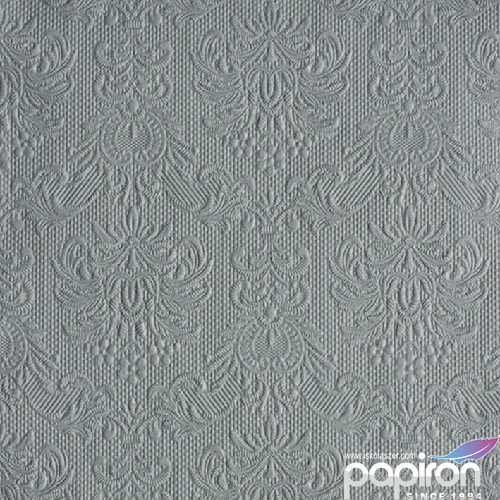 Szalvéta Ambiente Elegance grey dombornyomott 40x40cm,15db-os