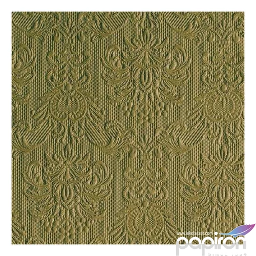 Szalvéta Ambiente Elegance Olive Green papírszalvéta 33x33cm, 15db-os