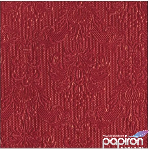 Szalvéta Ambiente Elegance Elegance dark red dombornyomott papírszalvéta 25x25cm,15db-os