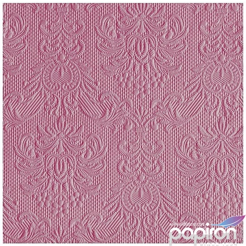 Szalvéta Ambiente Elegance Pale Rose dombornyomott 33x33cm 3rétegű 15db/csom