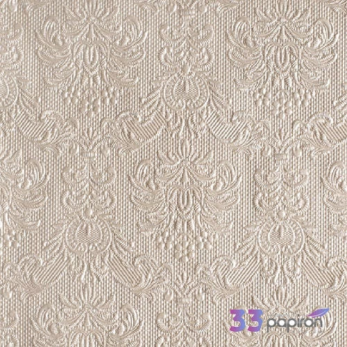 Szalvéta Ambiente Elegance pearl taupe dombornyomott 40x40cm,15db-os