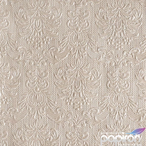 Szalvéta Ambiente Elegance pearl taupe dombornyomott 40x40cm,15db-os
