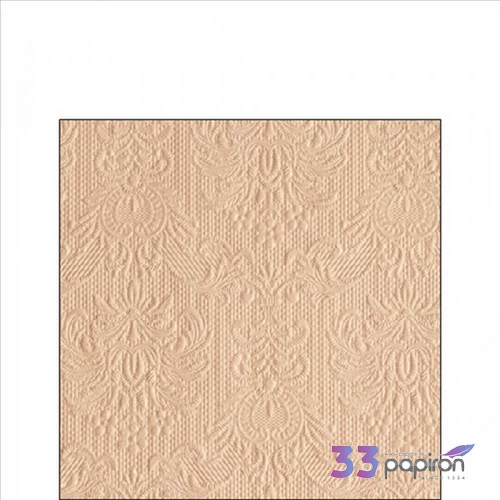 Szalvéta Ambiente Elegance Elegance beige dombornyomott papírszalvéta 25x25cm,15db-os