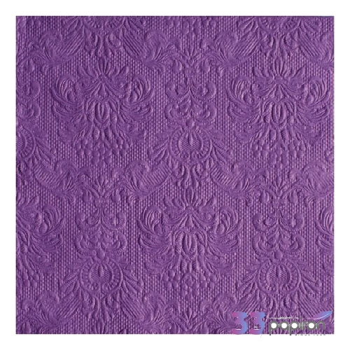 Szalvéta Ambiente Elegance Purple ag dombornyomott 33x33cm 3rétegű 15db/csom
