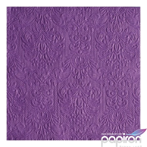 Szalvéta Ambiente Elegance Purple ag dombornyomott 33x33cm 3rétegű 15db/csom