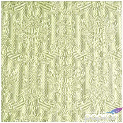 Szalvéta Ambiente Elegance Green pearl dombornyomott 40x40cm,15db-os