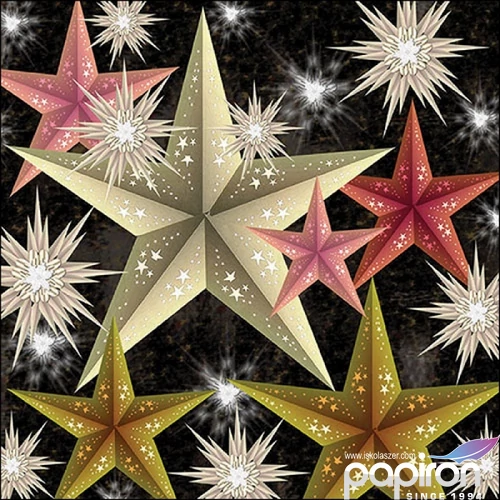 Szalvéta Ambiante Luminous stars papírszalvéta 33x33cm,20db-os