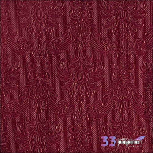 Szalvéta Ambiente Elegance ruby red dombornyomott 40x40cm,15db-os