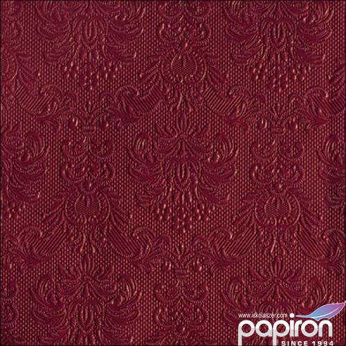 Szalvéta Ambiente Elegance ruby red dombornyomott 40x40cm,15db-os