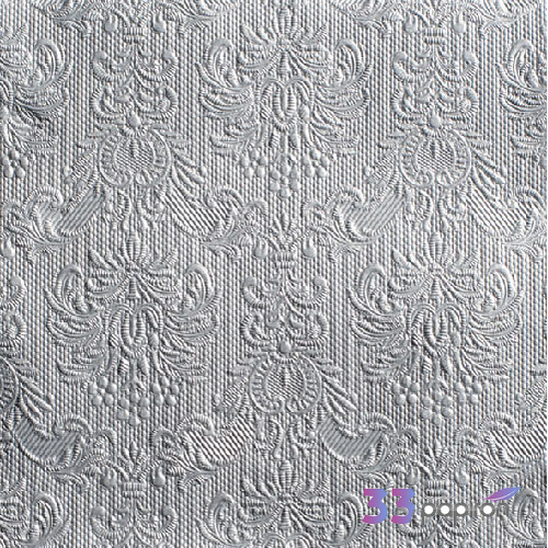 Szalvéta Ambiente Elegance Silver ag dombornyomott 33x33cm 3rétegű 15db/csom